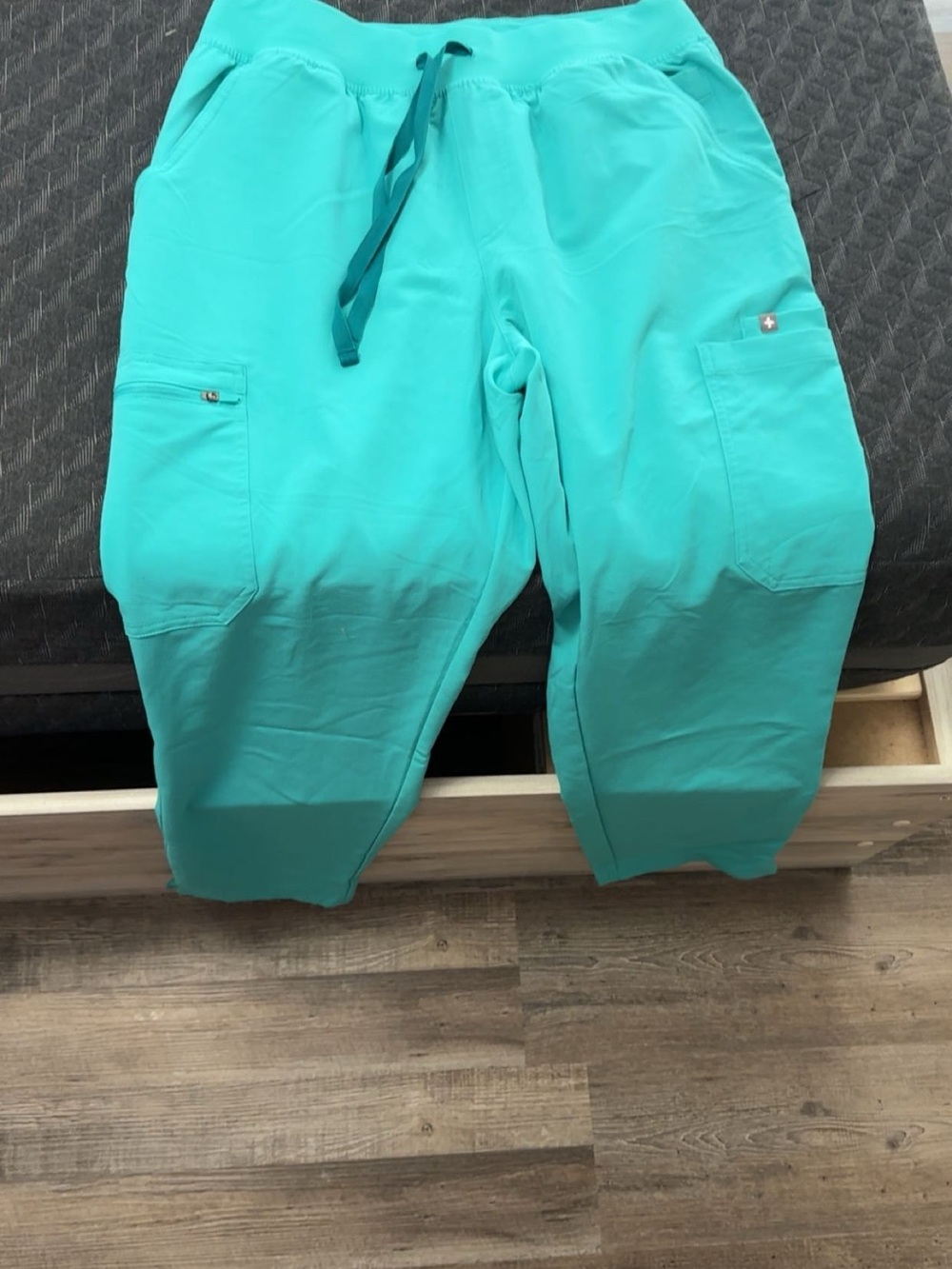 Figs Women's Teal Track Jogger Pants